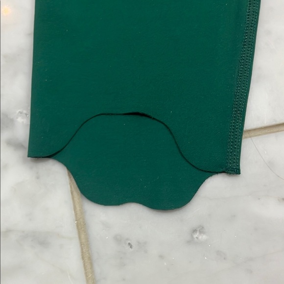 ZYIA Emerald Green Women's Leggings. Three quarter length and has cutouts. - Picture 3 of 5